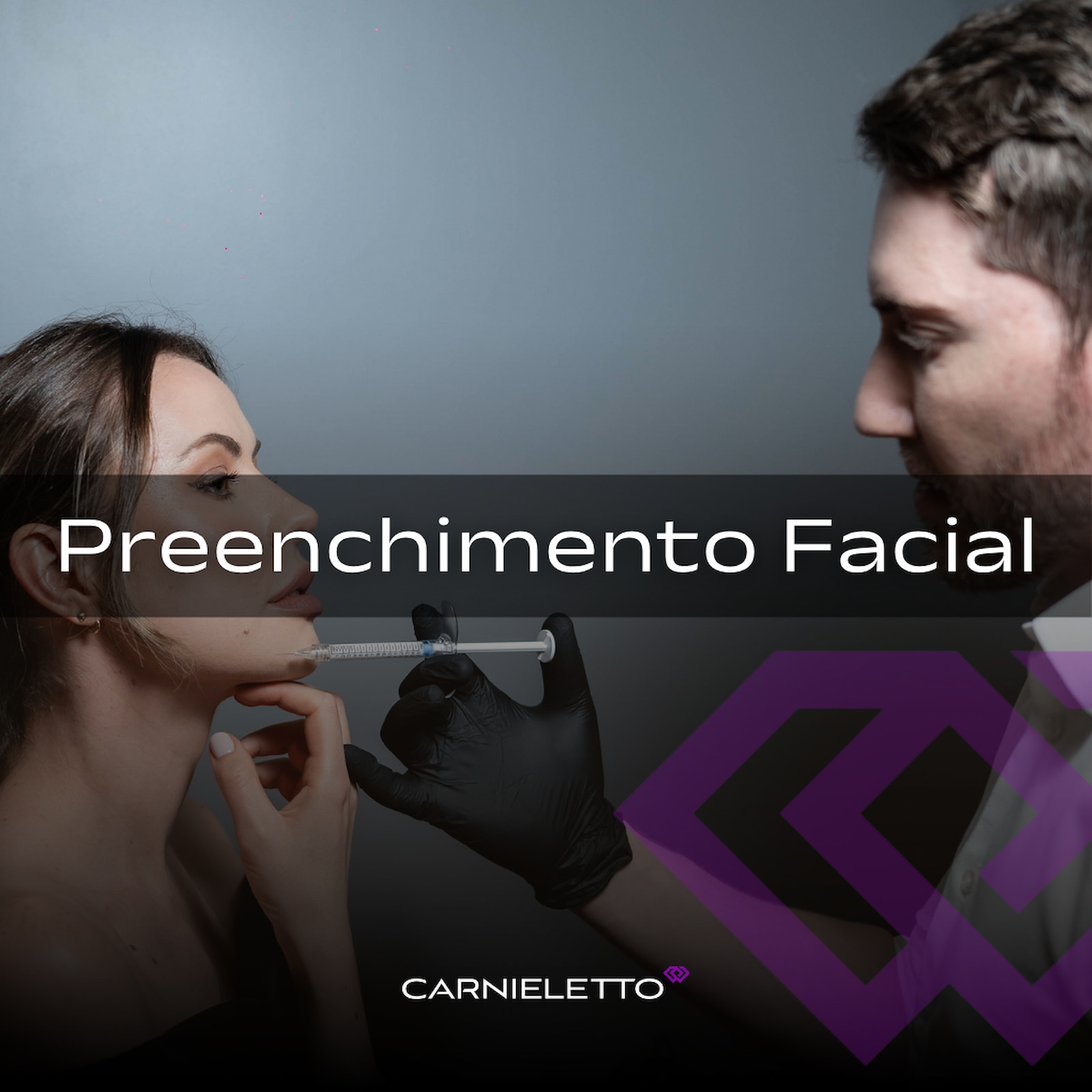Avaliação para preenchimento facial na Clínica Carnieletto em Cascavel