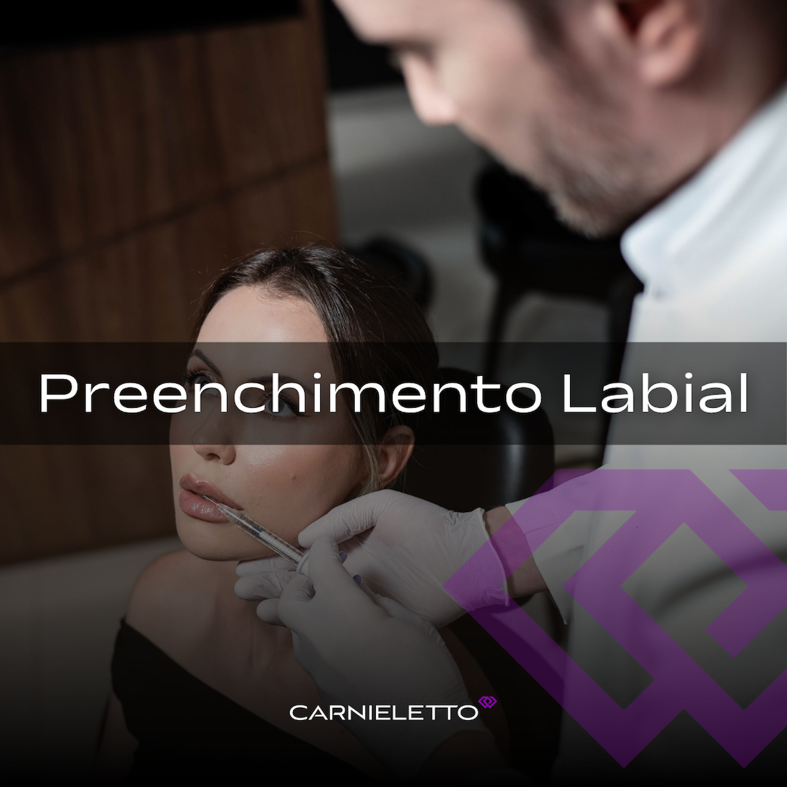 Avaliação para preenchimento labial na Clínica Carnieletto em Cascavel
